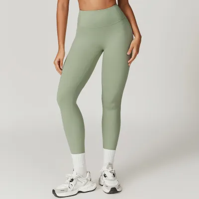 Women Fashion Solid Color Yoga Running Quick-Dry Breathable Sports Leggings