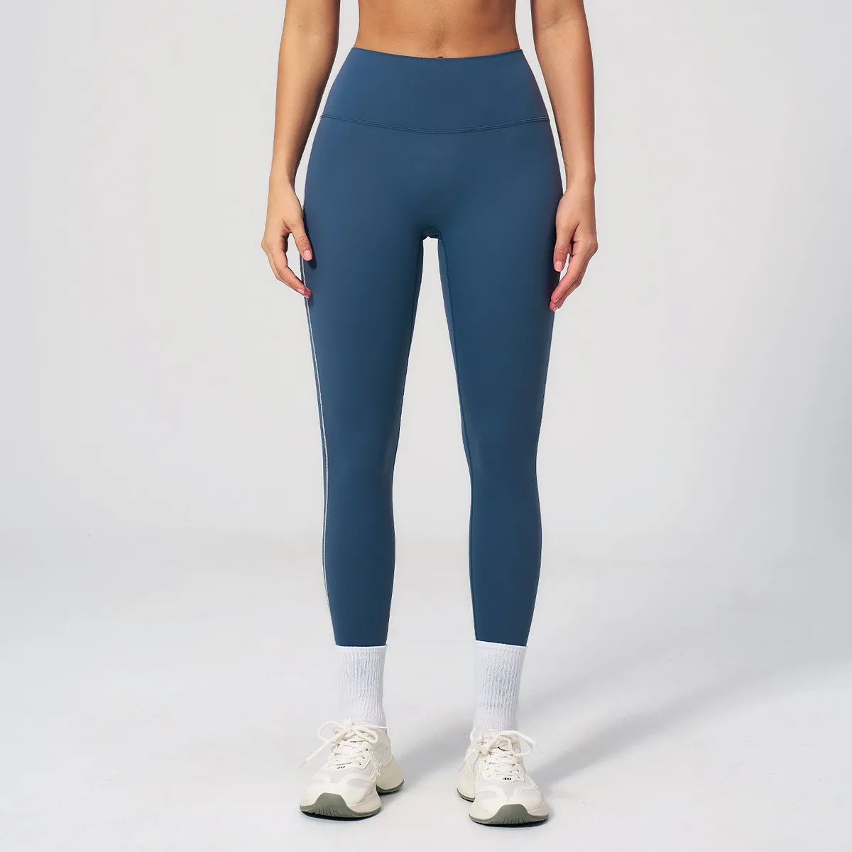 Women Yoga Solid Color High Waist Sports Leggings
