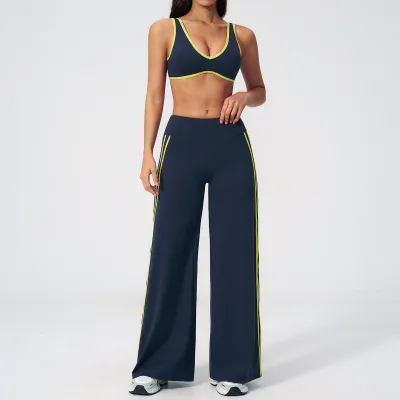 Women Outdoor Fitness Yoga Bra And Pants Quick-Dry Two-Piece Set