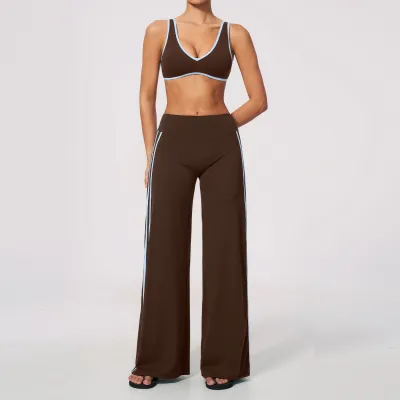Women Outdoor Fitness Yoga Bra And Pants Quick-Dry Two-Piece Set