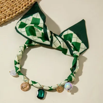 Fashion Colorful Pendant Silk Scarf Necklace