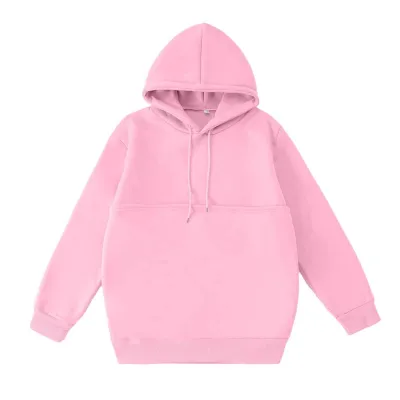 Women Fashion Casual Autumn And Winter Solid Color Fleece Long Sleeve Pet Pocket Hoodies