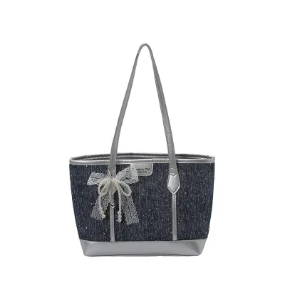 Women Fashion Casual Large Capacity Stitching Shoulder Bag