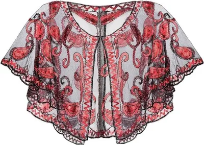 Women Fashion Elegantsolid Color Sequins Shawl
