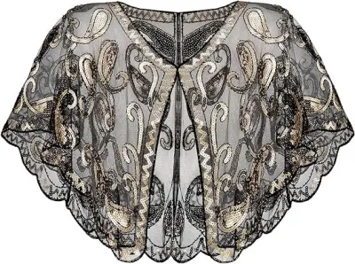Women Fashion Elegantsolid Color Sequins Shawl