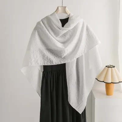 Women Fashion Casual Solid Color Silk 140cm Square Scarf