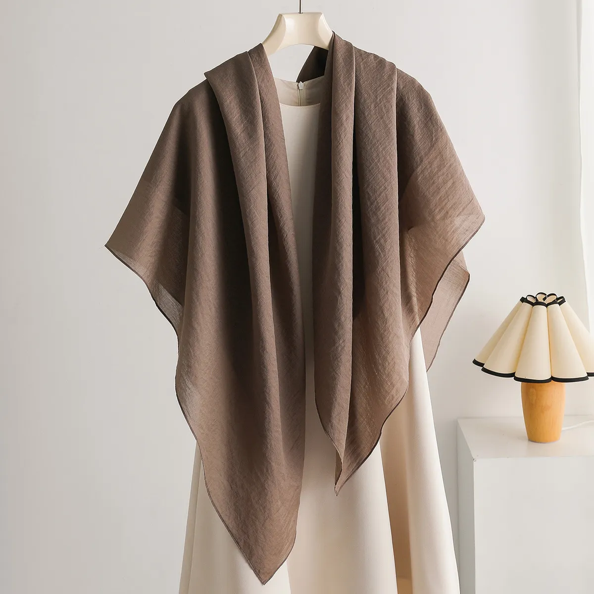 Women Fashion Casual Solid Color Silk 140cm Square Scarf