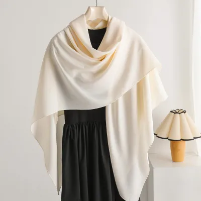 Women Fashion Casual Summer Solid Color Thin 140 Large Square Scarf