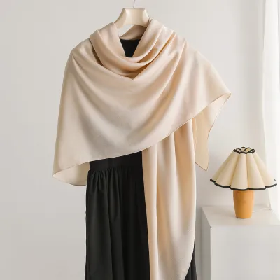 Women Fashion Casual Summer Solid Color Thin 140 Large Square Scarf