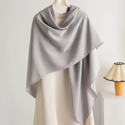 Women Fashion Casual Summer Solid Color Thin 140 Large Square Scarf