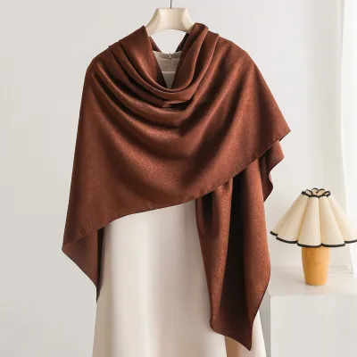 Women Fashion Casual Summer Solid Color Thin 140 Large Square Scarf