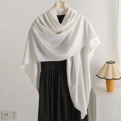 Women Fashion Casual Summer Solid Color Thin 140 Large Square Scarf