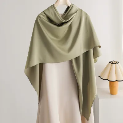 Women Fashion Casual Summer Solid Color Thin 140 Large Square Scarf