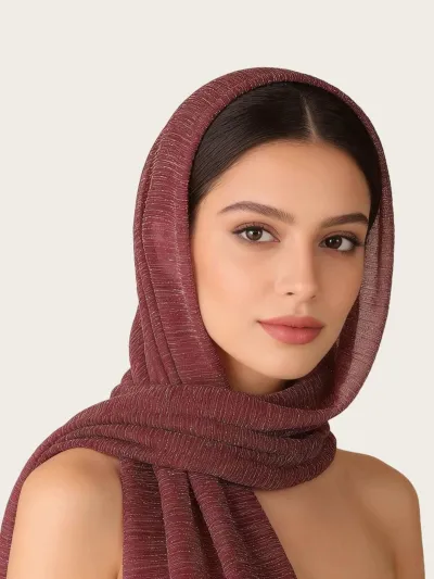 Women Fashion Casual Autumn Solid Color Hijab Scarf