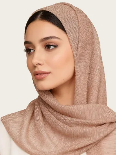Women Fashion Casual Autumn Solid Color Hijab Scarf