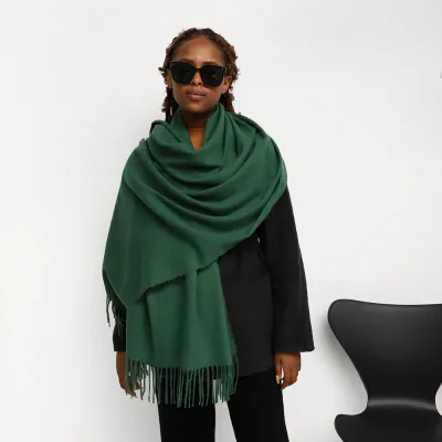 Women Fashion Casual Simple Solid Color Long Cold-Proof Scarf