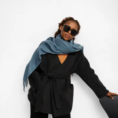Women Fashion Casual Simple Solid Color Long Cold-Proof Scarf
