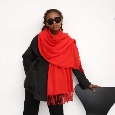 Women Fashion Casual Simple Solid Color Long Cold-Proof Scarf