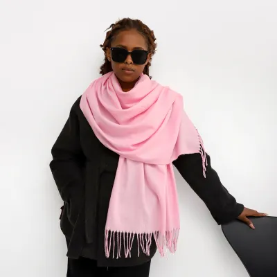 Women Fashion Casual Simple Solid Color Long Cold-Proof Scarf