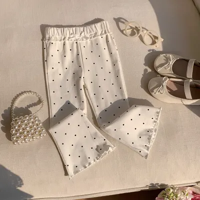 Kids Girls Fashion Casual Spring And Summer Printed Flared Pants