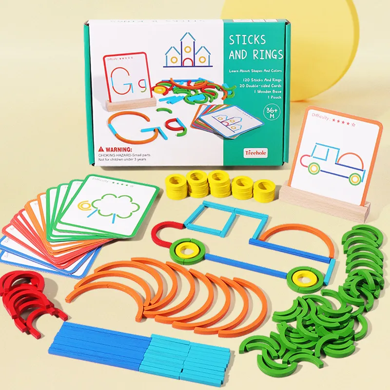Kids Children'S Fashion Creative Wooden Stick Ring Toys