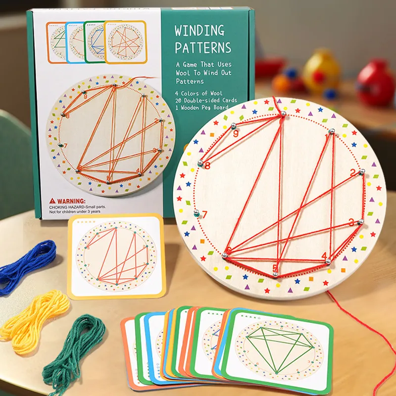 Kids Fashion Creative Wooden Winding Board Toy
