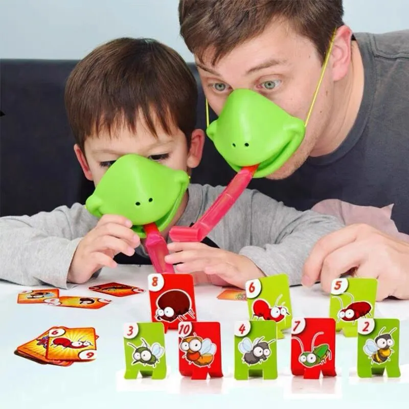Kids Parent-Child Frog Tongue-Out Table Game