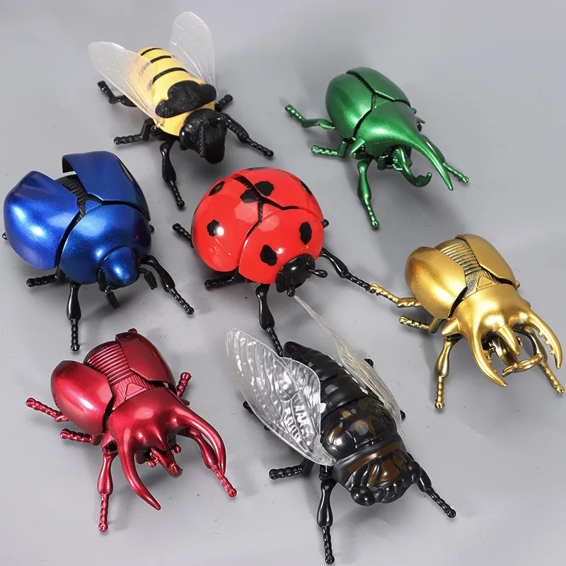 Kids Fashion Creative Simulation Insect Winding Chain Crawling Moving Beetle Spider Model Toys