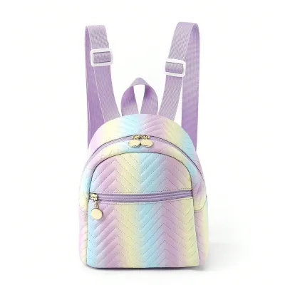 Kids Girls Fashion Cute Printed Soft Plush Adjustable Backpack