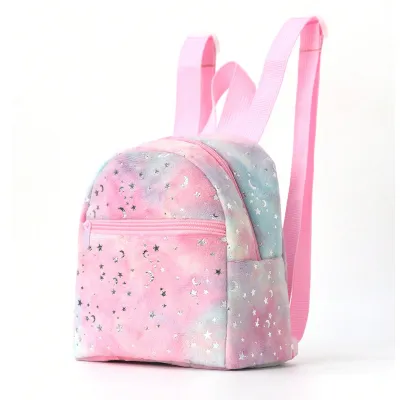 Kids Girls Fashion Cute Printed Soft Plush Adjustable Backpack
