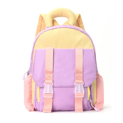 Kids Fashion Casual Color-Block Backpack