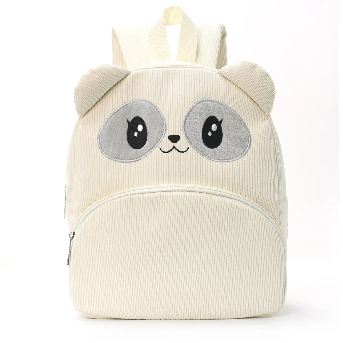 Kids Fashion Cute Cartoon Corduroy Large Capacity Backpack