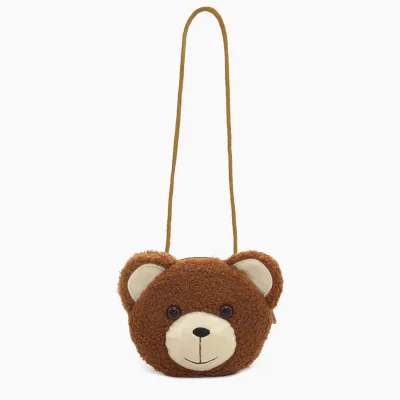 Kids Fashion Cute Plush Bear Cat Crossbody Bag