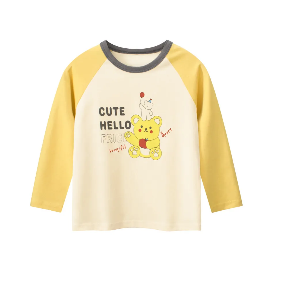 Kid Girls Fashion Casual Autumn Printed Round Neck Long Sleeve T-Shirt