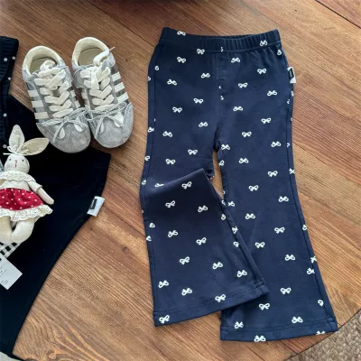Kids Girl'S Fashion Casual Spring And Autumn Printed Flared Pants