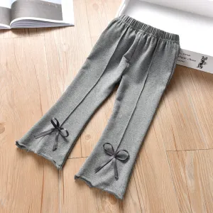 Kids Girls' Fashion Casual Spring And Autumn Solid Color Flared Pants