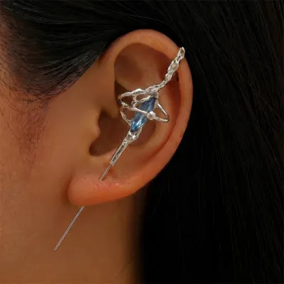 Women Fashion Exaggerated Punk Spirit Snake Winding Earrings