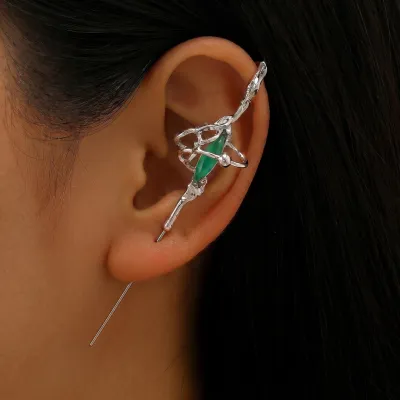 Women Fashion Exaggerated Punk Spirit Snake Winding Earrings