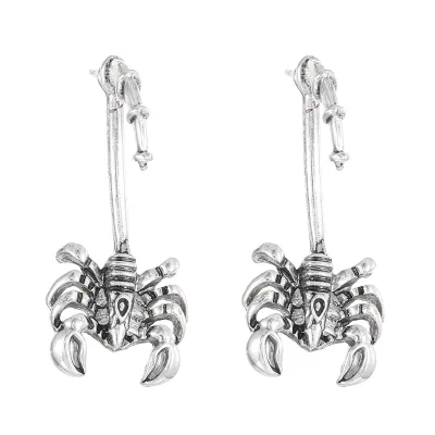 Women Fashion Creative Gothic Dark Scorpion Ear Clip Earrings