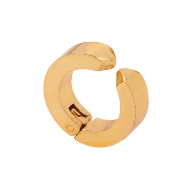 Women Fashion Simple Solid Color Titanium Steel Non-Fading Ear Clip Earrings
