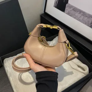 Women Fashion Casual Simple Solid Color Mini Chain Crossbody Bag