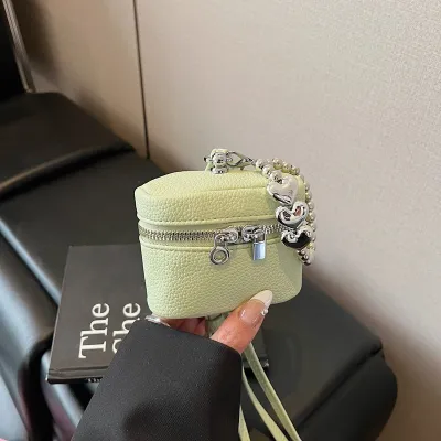 Women Fashion Casual Simple Solid Color Mini Box Crossbody Bag
