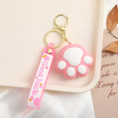 Women Fashion Cartoon Cute Creative Cat Claw Keychain