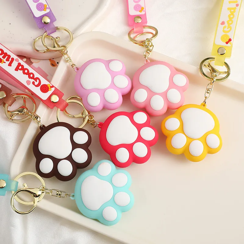 Women Fashion Cartoon Cute Creative Cat Claw Keychain