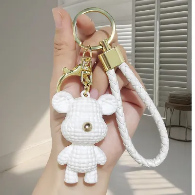 Women Fashion Cute Creative Bear Pvc Doll Keychain