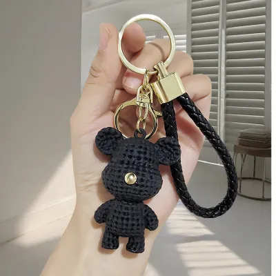 Women Fashion Cute Creative Bear Pvc Doll Keychain