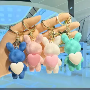 Women Fashion Creative Cartoon Love Rabbit Keychain