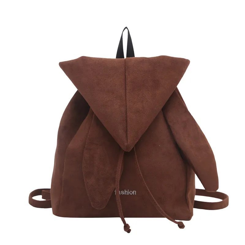 Women Fashion Casual Simple Solid Color Drawstring Backpack
