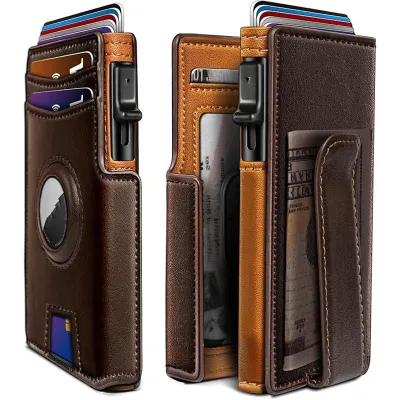 Men Fashion Casual Carbon Fiber Pattern Leather Multi Card Short Wallet