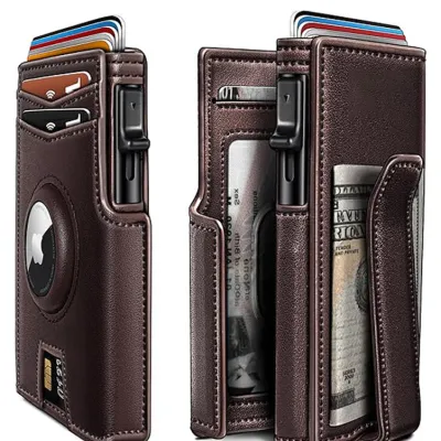 Men Fashion Casual Carbon Fiber Pattern Leather Multi Card Short Wallet